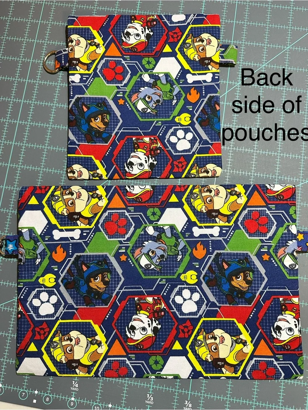Kids Blue Paw Patrol Print Zipper Pouches